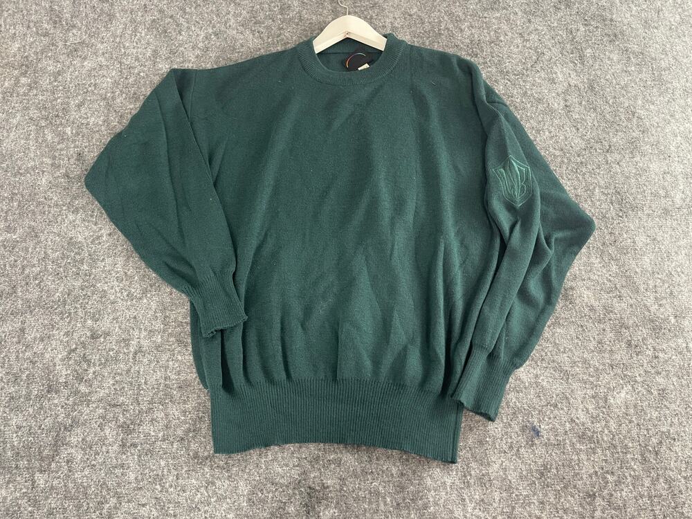 BOGNER Sweater Mens Medium Green Pullover Wool Acrylic Pullover Vintage N15
